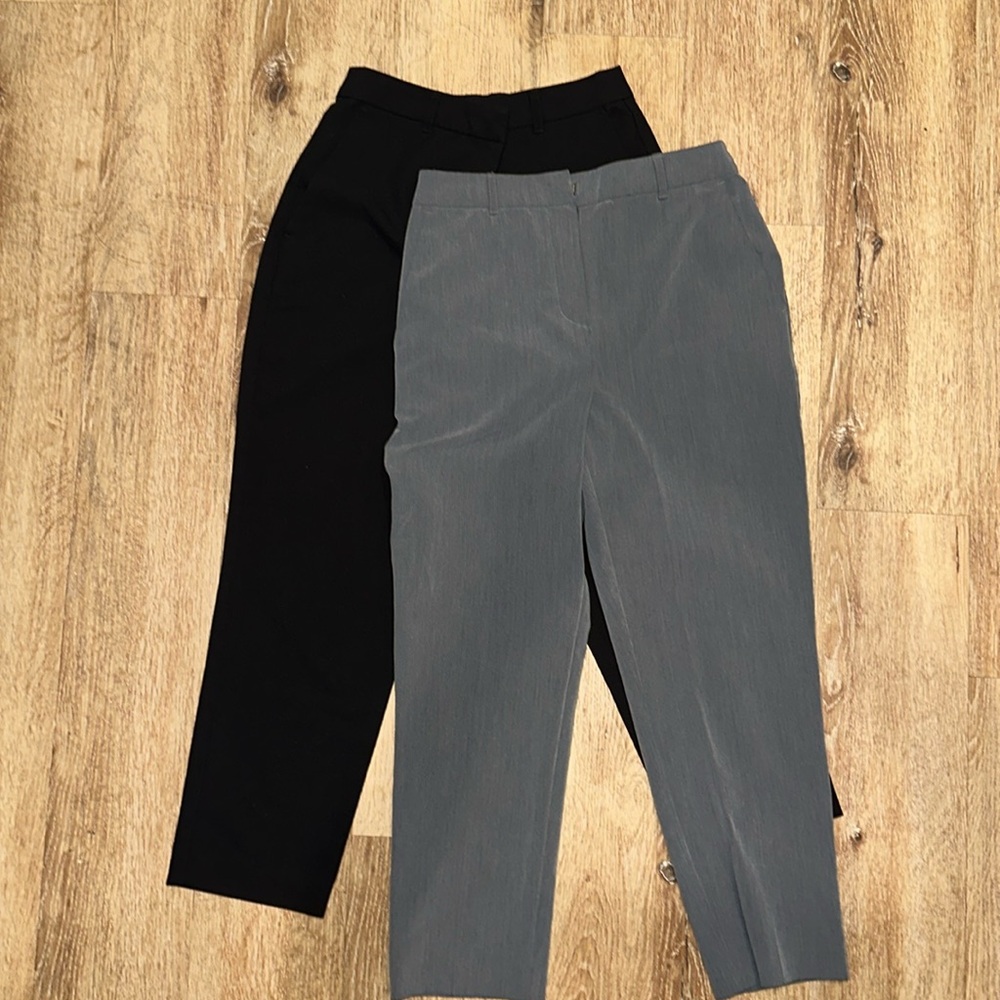2 Topshop Slacks / Pants 1 Grey 1 Black Sz 2
